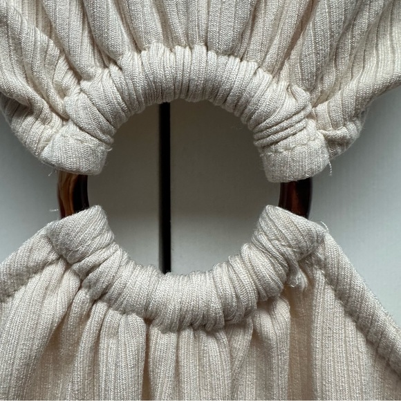 Petal and Pup CRESCENT o-ring lennon midi dress in oatmeal Size Large NWT - Picture 6 of 14